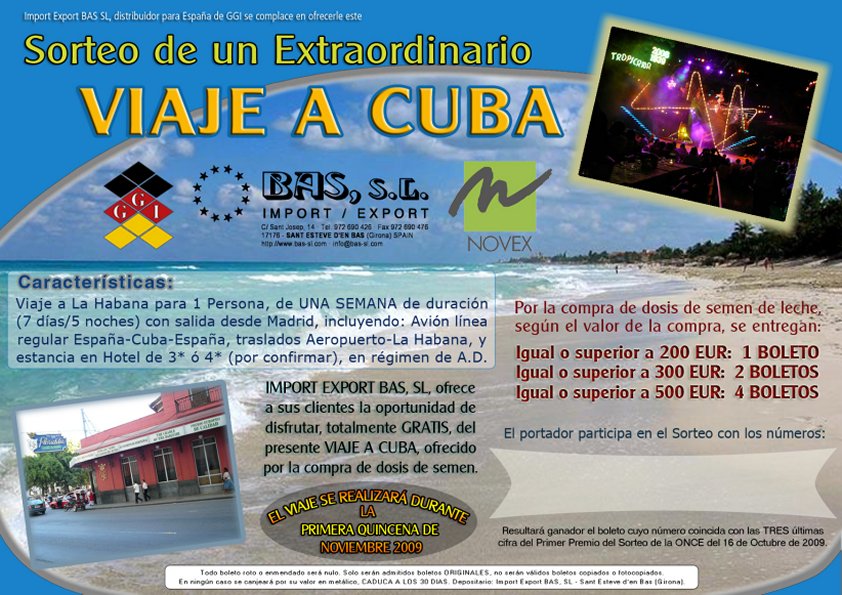 BAS·GGI | SORTEO VIAJE A CUBA 2010